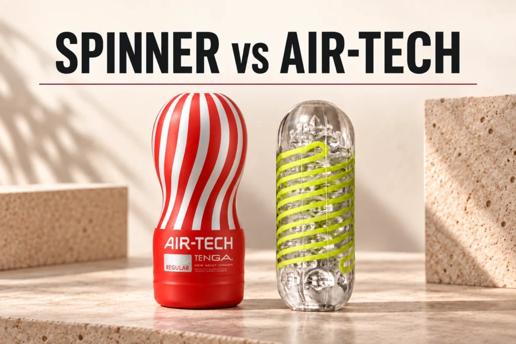 AI-assisted editorial comparison image of Air-Tech and Spinner